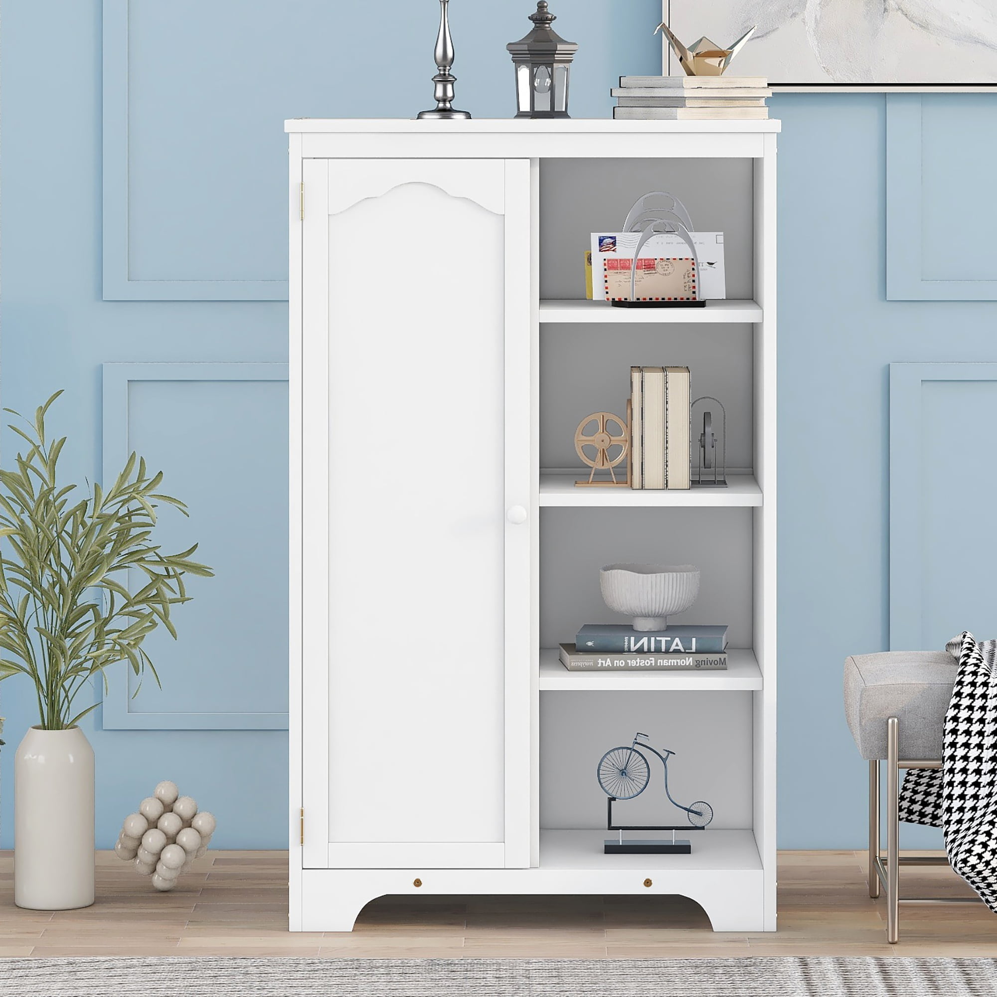 Practical Side Cabinet With 1 Door And 1 Shelf - W69757172