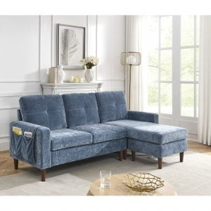 L-Shape 80” Convertible Sectional Sofa Couch - W487S00111