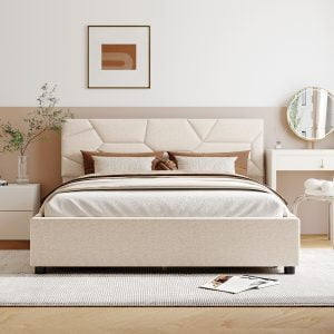 Queen Size Upholstered Platform Bed with Storage - LP000134AAA