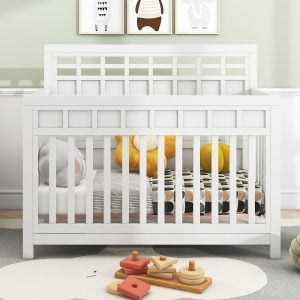 Certified Baby Safe Crib, Pine Solid Wood - WF304221AAW