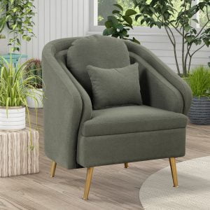 Mid-Century Upholstered Accent Chair - WF303389AAF