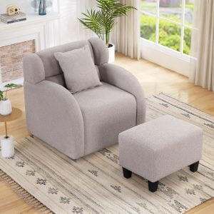 Swivel Accent Chair With Ottoman - WF303390AAE