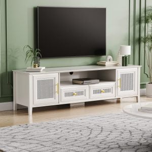 Farmhouse Rattan TV Stand For TVs Up To 65" - WF303852AAK