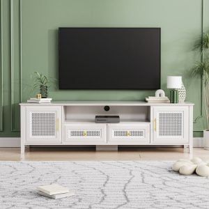 Farmhouse Rattan TV Stand For TVs Up To 65" - WF303852AAK