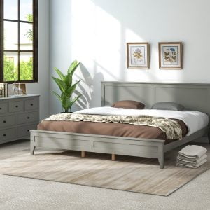 Solid Wood 3 Pieces King Bedroom Sets - BS335102AAG
