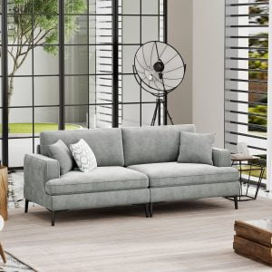 Upholstered Modern Loveseat With 2 Pillows - WY000341AAA
