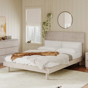 4 Pieces Modern Concise Style Bedroom Set, Queen Bed - BS490321AAE