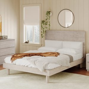 4 Pieces Modern Concise Style Bedroom Set, Full Bed - BS490319AAE