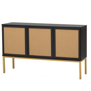 Large Storage Space Sideboard With Artificial Rattan Door And Rebound Device - WF304442AAB