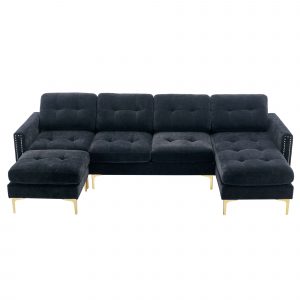 110" L-Shape Convertible Sectional Sofa Couch - SG000970AAB