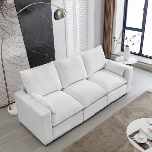 3 Seat Sofa With Removable Back, Seat Cushions And 2 Pillows - WY000348AAA