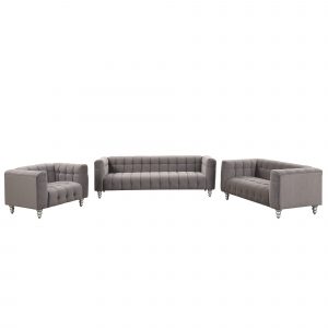 Modern 3-Piece Dutch Fleece Upholstered Sofa Set - SG001020AAE