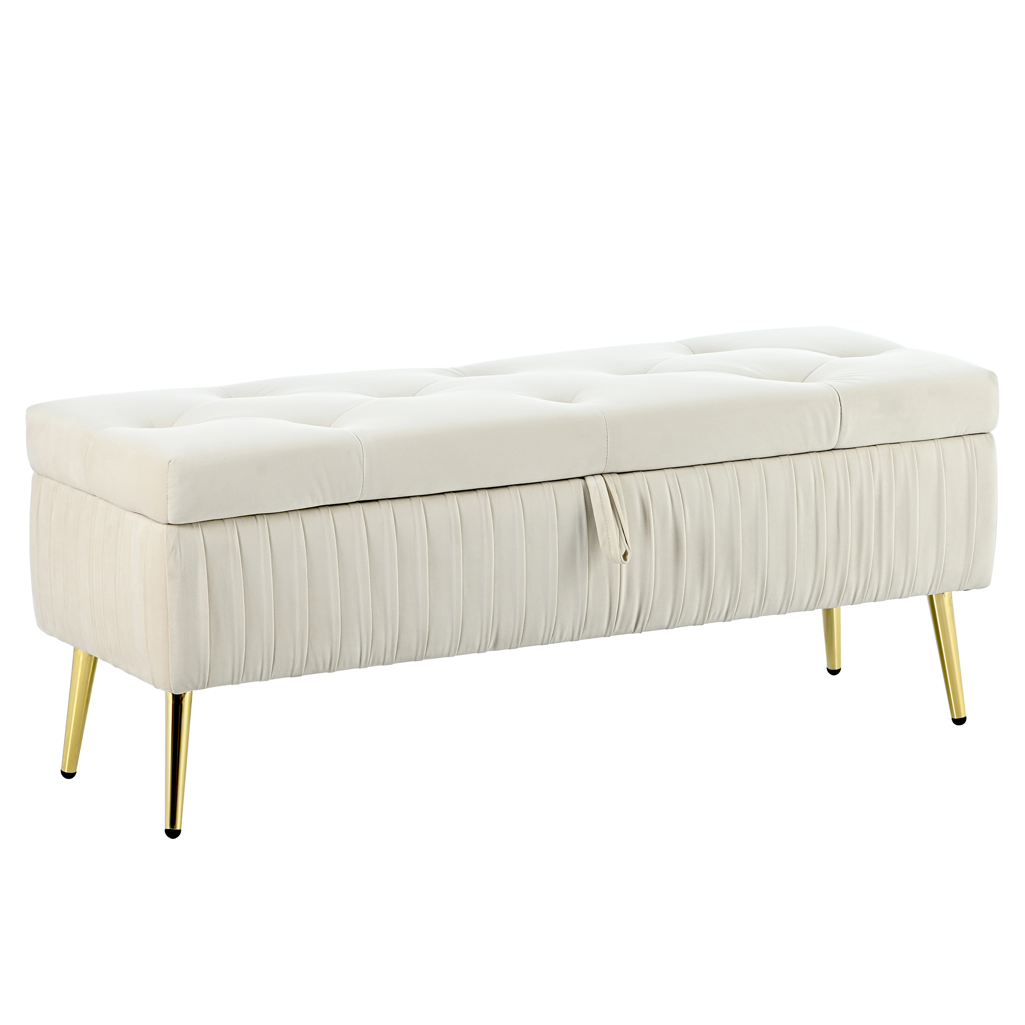 44.5-inch Button-Tufted Ottoman with Safety Close Hinge - WF307704AAA