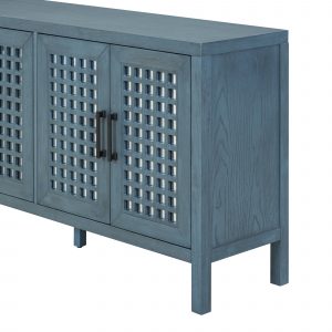 Retro Mirrored Sideboard with Closed Grain Pattern - WF309352AAM