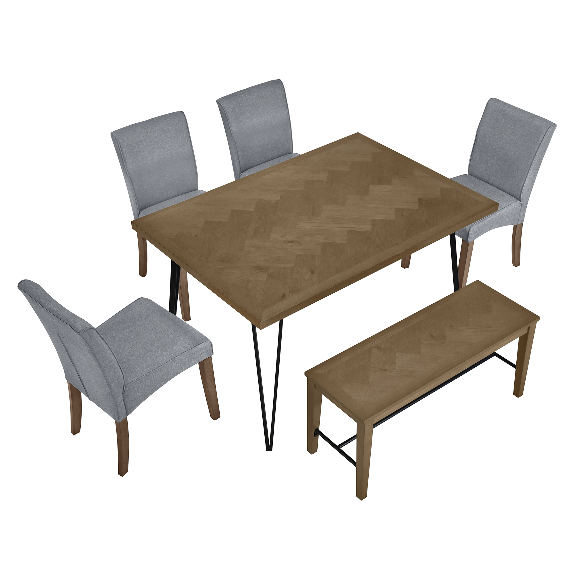 Modern 6-Piece Dining Table Set - SP000024AAD