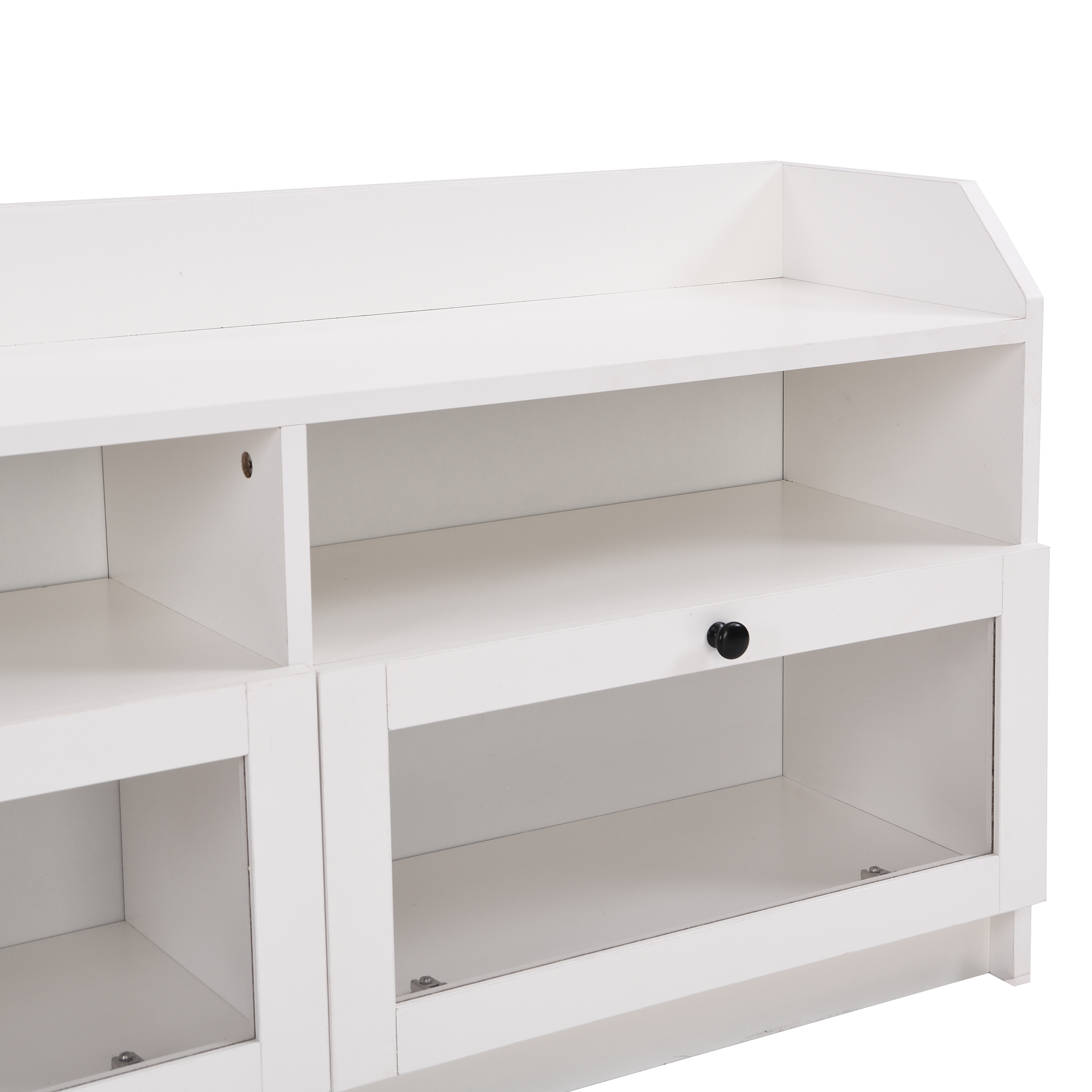Chic Elegant Entertainment Wall Unit with Tall Cabinets - SD000020AAK