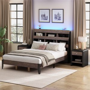 Mid Century Modern Style Queen Bed Frame - WF308606AAD