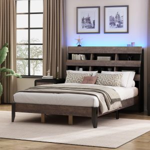 Mid Century Modern Style Queen Bed Frame - WF308606AAD