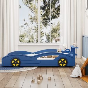Car-Shaped Platform Twin Bed with Wheels - WF310553AAC
