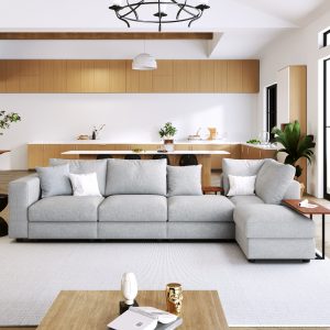 Modern Large L-Shape Sectional Sofa - WY000353AAE