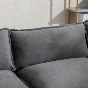 111.4" L-Shape Chenille Upholstered Sofa - SG001160AAE