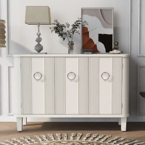 Simple And Modern Solid Wood Veneer Fraxinus Mandschuric Cabinet - WF311379AAK