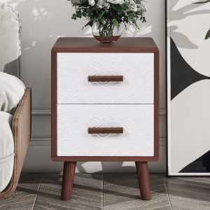 Square End Table Side Table With 2 Drawers - WF314371AAD
