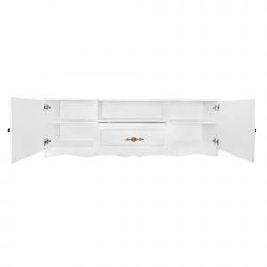 Modern TV Stand With 1 Shelf, 1 Drawer And 2 Cabinets - WF315898AAK