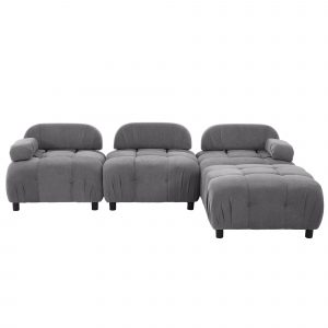 L Shaped Upholstery Modular Convertible Sectional Sofa - WY000352AAE