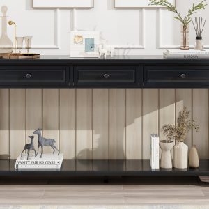 63" Long Console Table with Drawers and Shelf - WF314993AAB