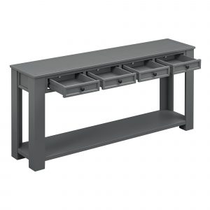Sofa Table With Storage Drawers And Bottom Shelf - WF287219AAL