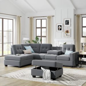 Sectional Sofa with Reversible Chaise Lounge - SG000290AAA