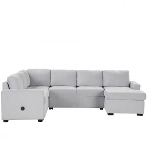 L-Shaped Modular Combination Sofa With Ottoman - WY000382AAE