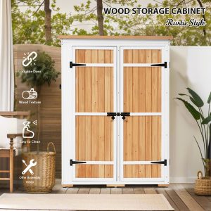 Outdoor 5.5ft Hx4.1ft L Wood Storage Shed - SP100016AAL