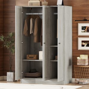 3-Door Shutter Wardrobe With Shelves - LP006004AAE