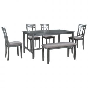 6 Piece Wooden Dining Table Set - SP000130AAE