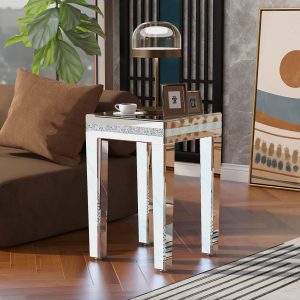 Fashionable Modern Glass Mirrored Side Table - WF296595AAN