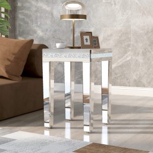 Fashionable Modern Glass Mirrored Side Table - WF296595AAN