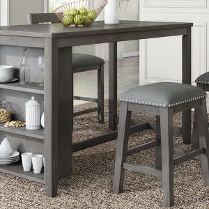 Rustic Farmhouse  5 Pieces Counter Height Dining Table Set - SP011134AAE