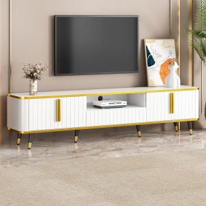 Luxury Minimalism TV Stand with Open Storage Shelf for TVs Up to 85" - WF320395AAK