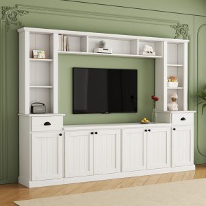 Minimalist Entertainment Wall Unit Set with Bridge for TVs Up to 75'' - SD000031AAK
