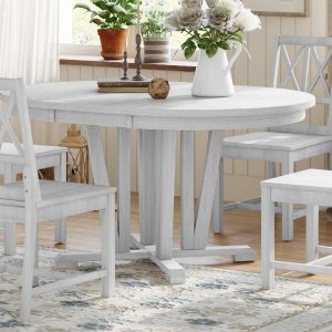 Rustic 5-Piece Extendable Dining Table Set - SP000042AAE