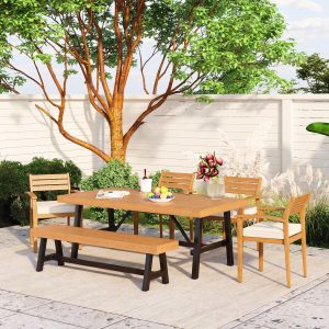 Outdoor Wood Dining Set For 6-7 Person - FG201230AAA