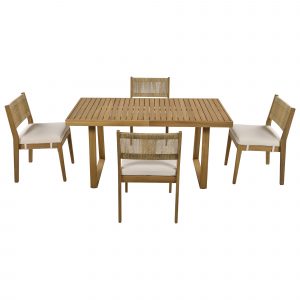 Multi-Person Outdoor Acacia Wood Dining Set - WY000393AAA