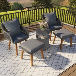 5 Pieces Patio Furniture Chair Sets - WF324995AAG