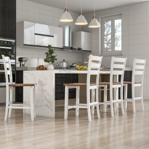 Farmhouse Wood Counter Height Dining Chair Set - WF293375AAK