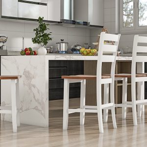 Farmhouse Wood Counter Height Dining Chair Set - WF293375AAK
