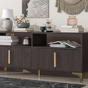 58" L Sideboard with Gold Metal Legs and Handles - WF298902AAP