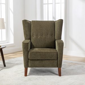 Mid Century Chenille Wingback Recliner Chair - WF325038AAG