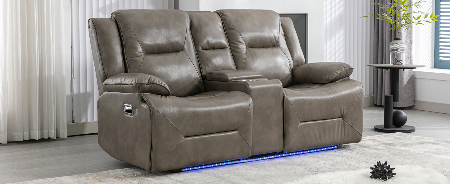 Manual Recliner Chair with a LED Light Strip - WF323622AAE